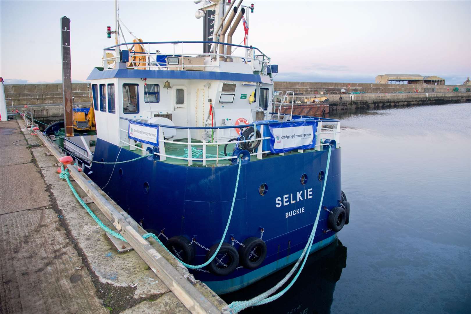 The MV Selkie at Buckie Harbour. Picture: Daniel Forsyth.