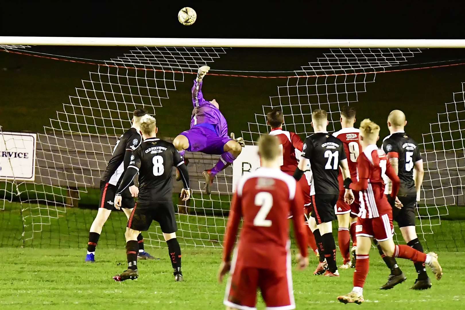 Wick keeper Graeme Williamson tips a shot from Formartine United's Tyler Mykyta over the crossbar. Picture: Mel Roger