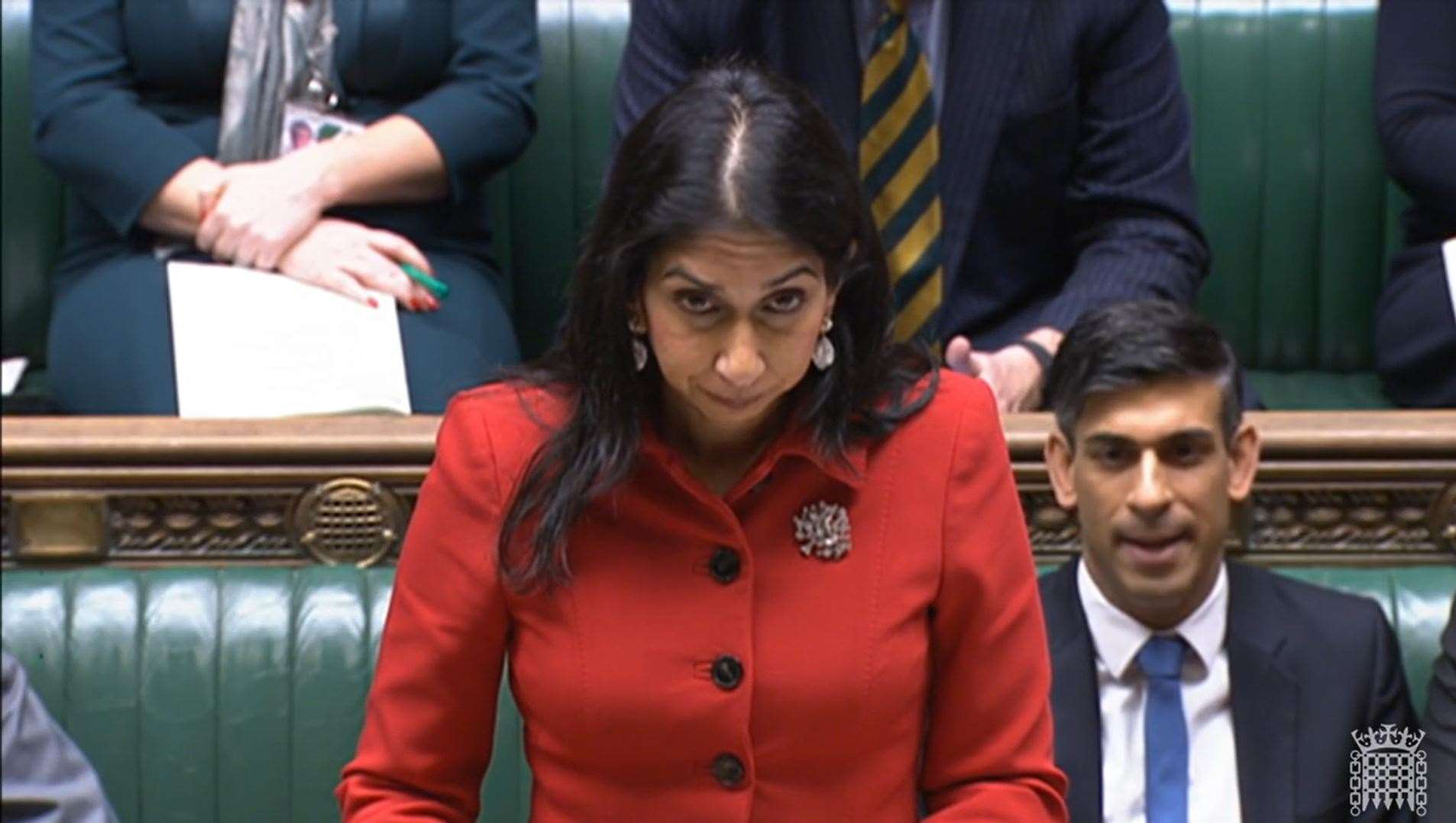 Home Secretary Suella Braverman could not guarantee that her Bill did not break laws (House of Commons/PA)