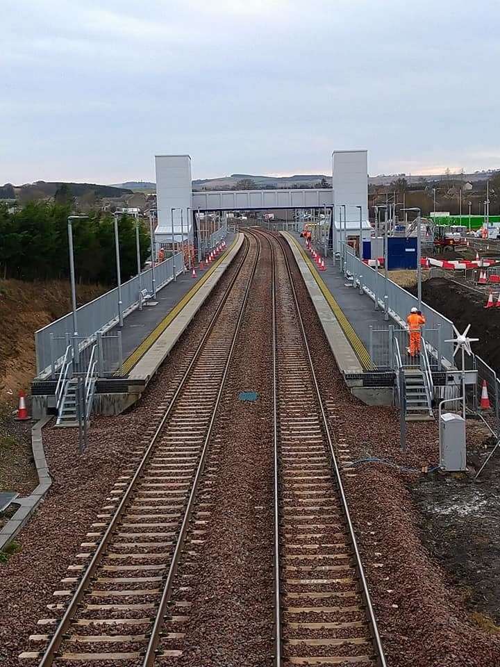 Work is progressing well ahead of the opening of Kintore station.