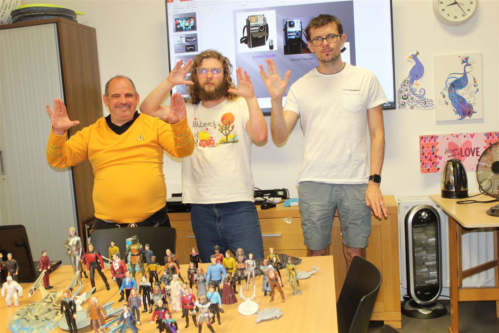 Some of John's Star-Trek army he brought to his presentation at GO on Friday.Picture: Griselda McGregor