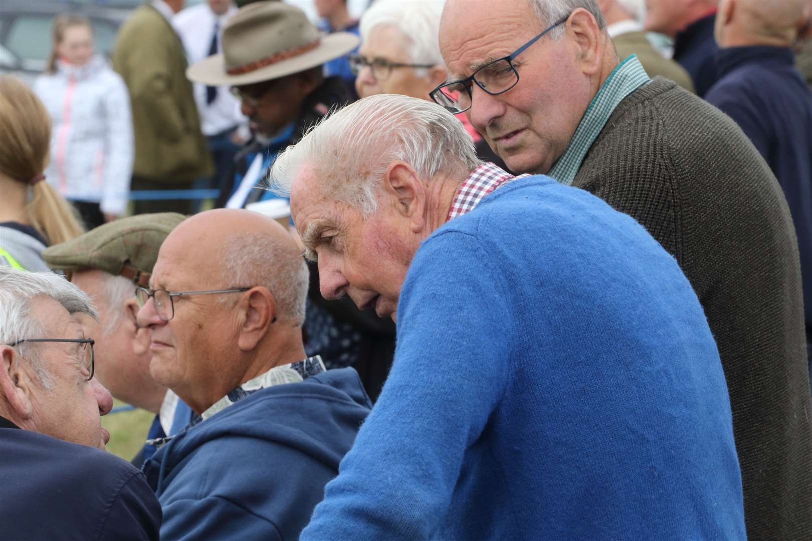 Host Malcolm Allan catches up with some of the spectators. Picture: David Porter