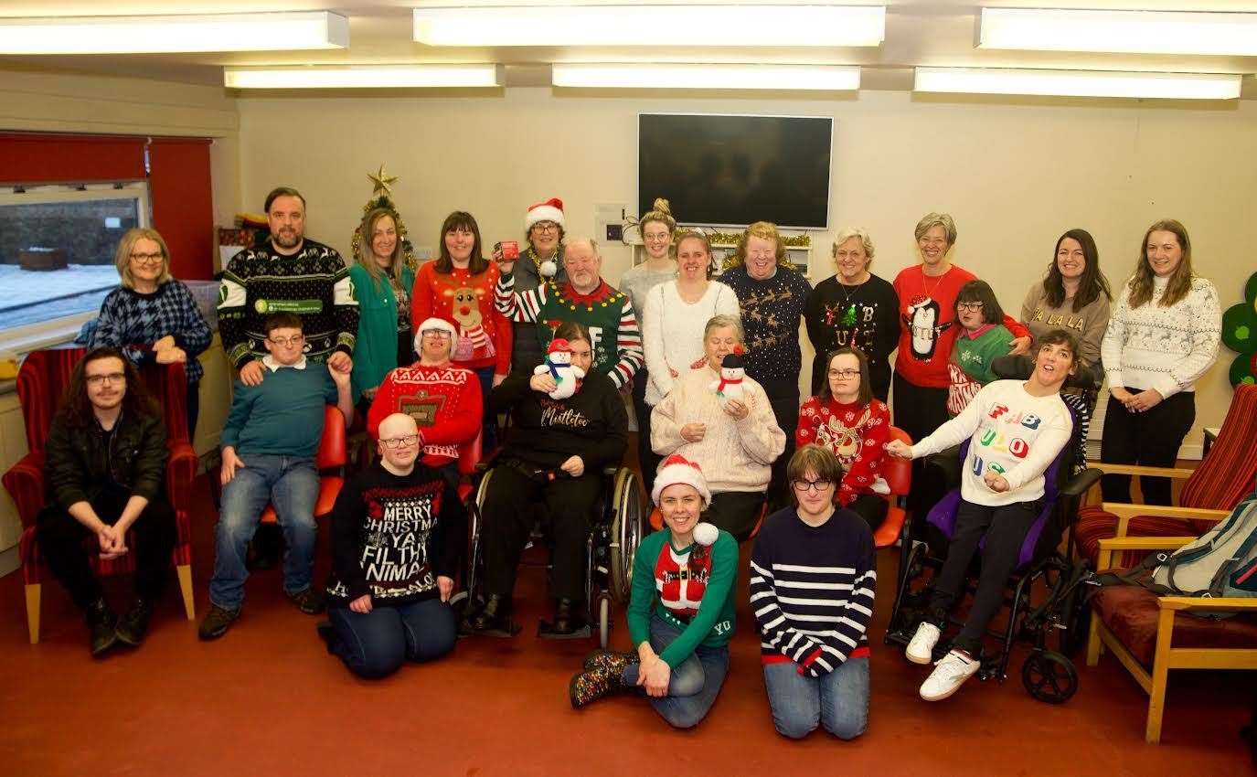Ellon Day Opportunities celebrated Christmas jumper day. Picture: Phil Harman