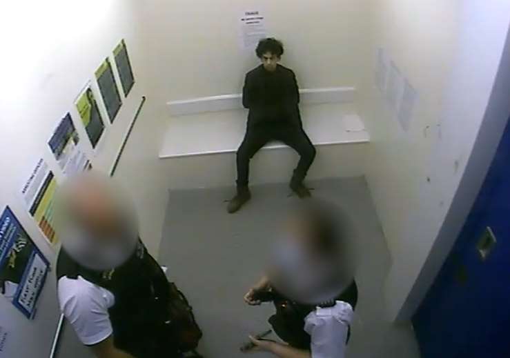 Louis De Zoysa in the cell where he later opened fire (Metropolitan Police/PA)