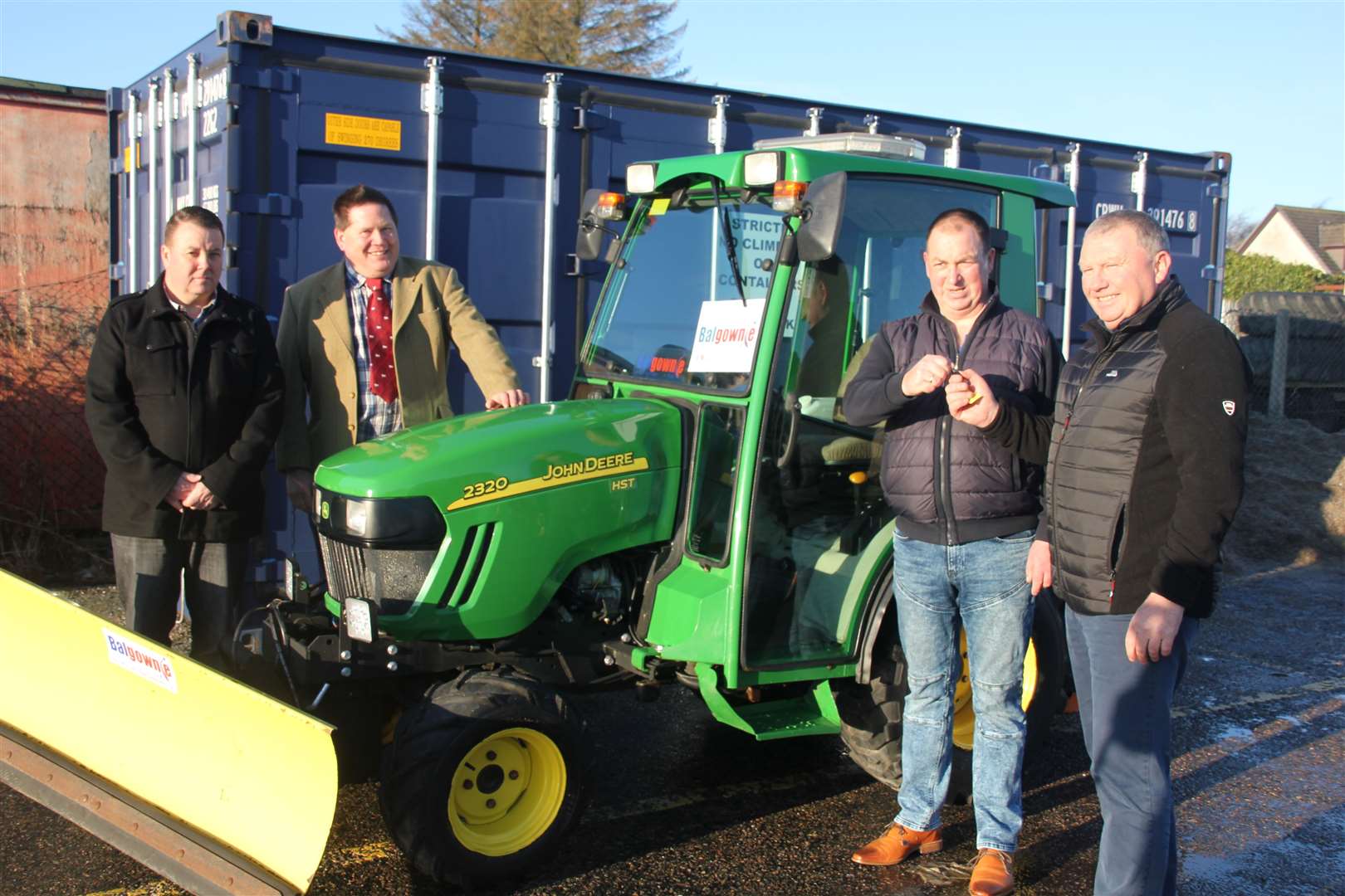 Checking out the village's new tractor were Bryan Davidson, Harry Sleigh, Brian Cormack and Mike Singer. Picture: Kirsty Brown