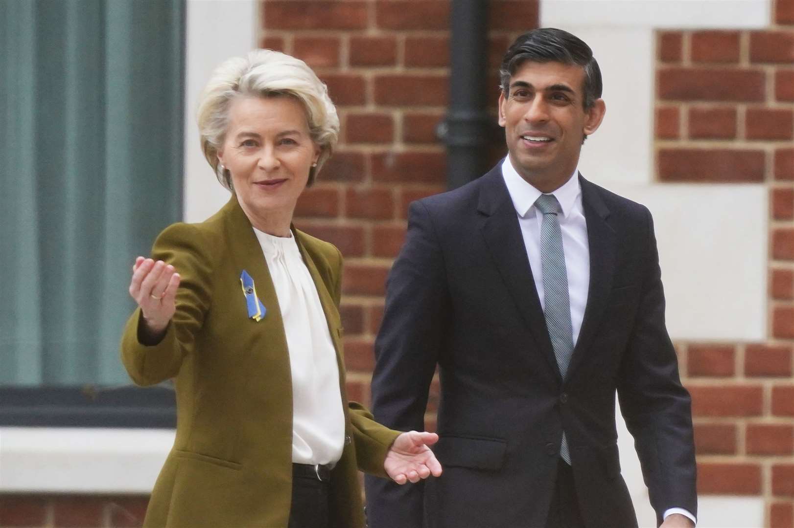 Ursula von der Leyen with Prime Minister Rishi Sunak (Aaron Chown/PA)