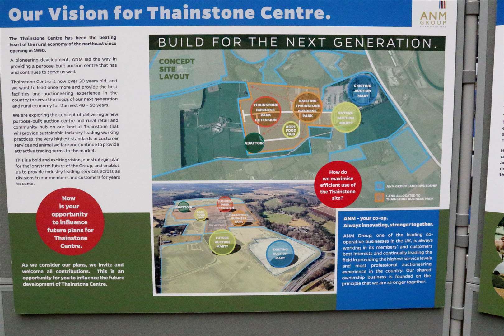 The plan will look at the redevelopment of the existing Thainstone site.