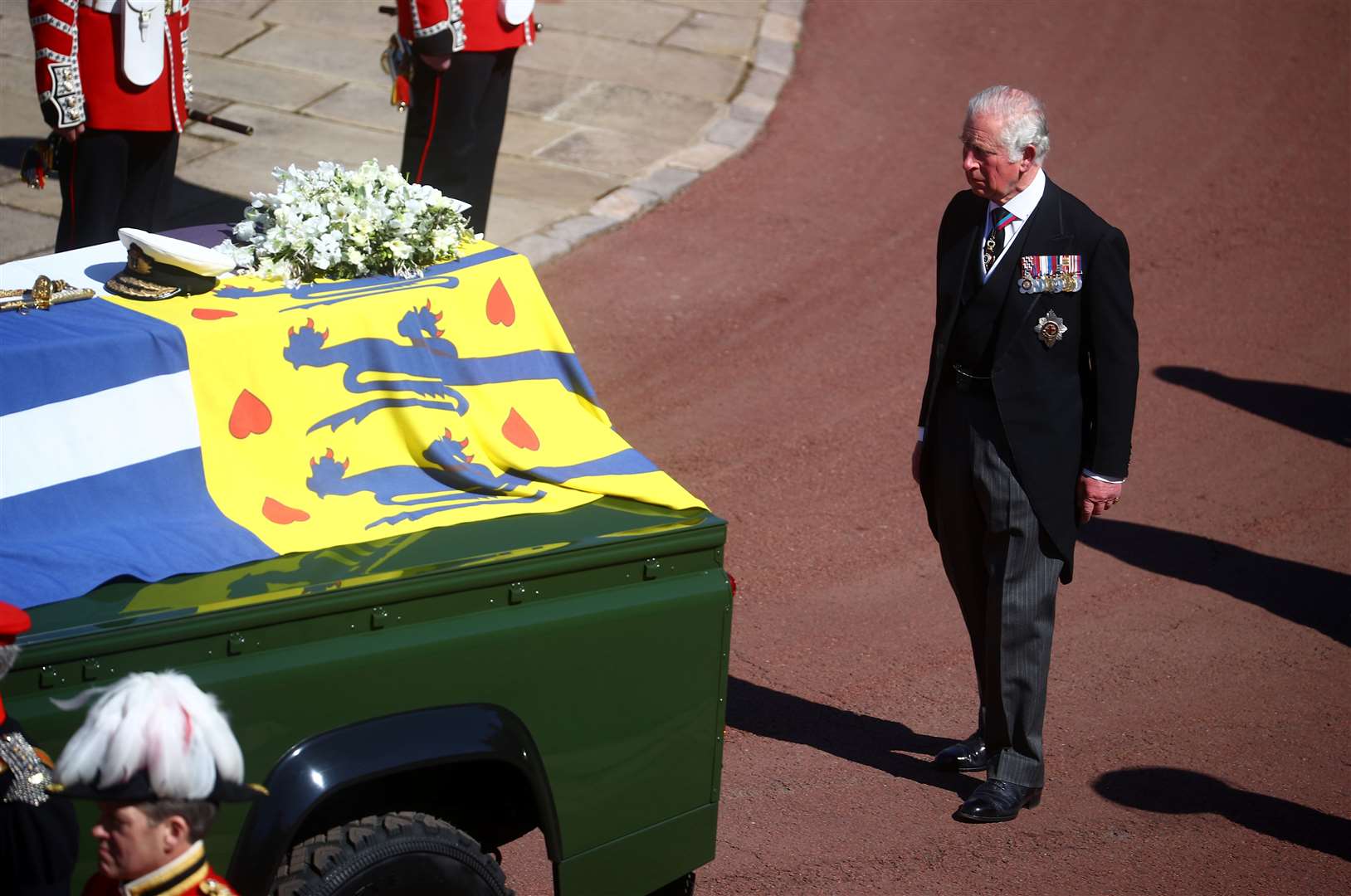 Judi James said Charles ‘attempted to be stoic’ but became more upset as the procession continued (Hannah McKay/PA)
