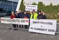 Insch Hospital "empty promises" protest at SNP conference