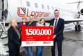 North-east family checks-in as Loganair’s milestone customers at Aberdeen Airport