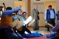Prince of Wales shows off moves during traditional drum dance in Canada