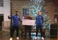 Banff Rovers present cheque for £2600 to Plainstones Christmas Cracker