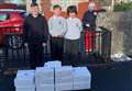 Pupils donate shoe boxes of cheer