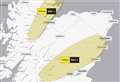 Rain weather warning for Grampian area is issued by Met Office