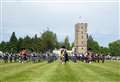 WATCH: massed pipe bands on march at Gordon Castle