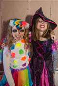 Scary friends Kaitlyn Mellis and Megan Forbes at the party.