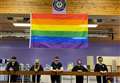Moray Schools flying rainbow flag