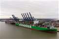 World’s largest cargo ship arrives in UK port