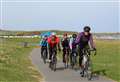 Long distance cyclists ride through north-east