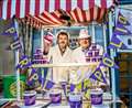 Huntly Rotary and Rizza's push purple ice cream
