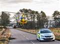 Driver airlifted to hospital