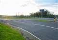 Fochabers East Roundabout markings altered 