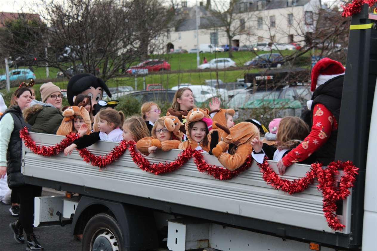 Banff's Spotty Bag Shop Reindeer Parade 2023. Picture: Kyle Ritchie