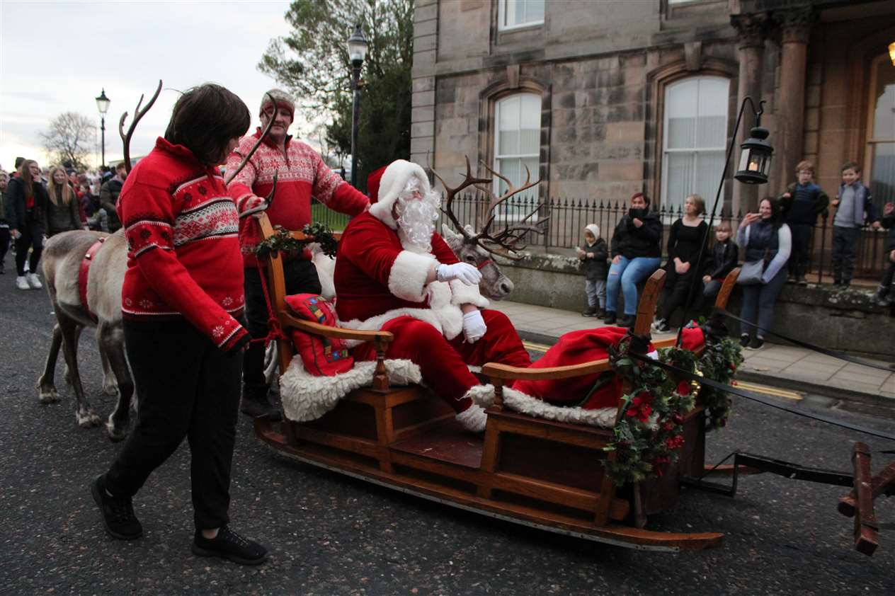 Banff's Spotty Bag Shop Reindeer Parade 2023. Picture: Kyle Ritchie
