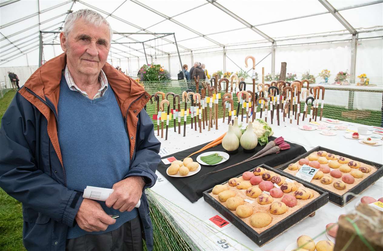 George Cumming had a good showing of winning vegetables across many classes. Picture: Daniel Forsyth..