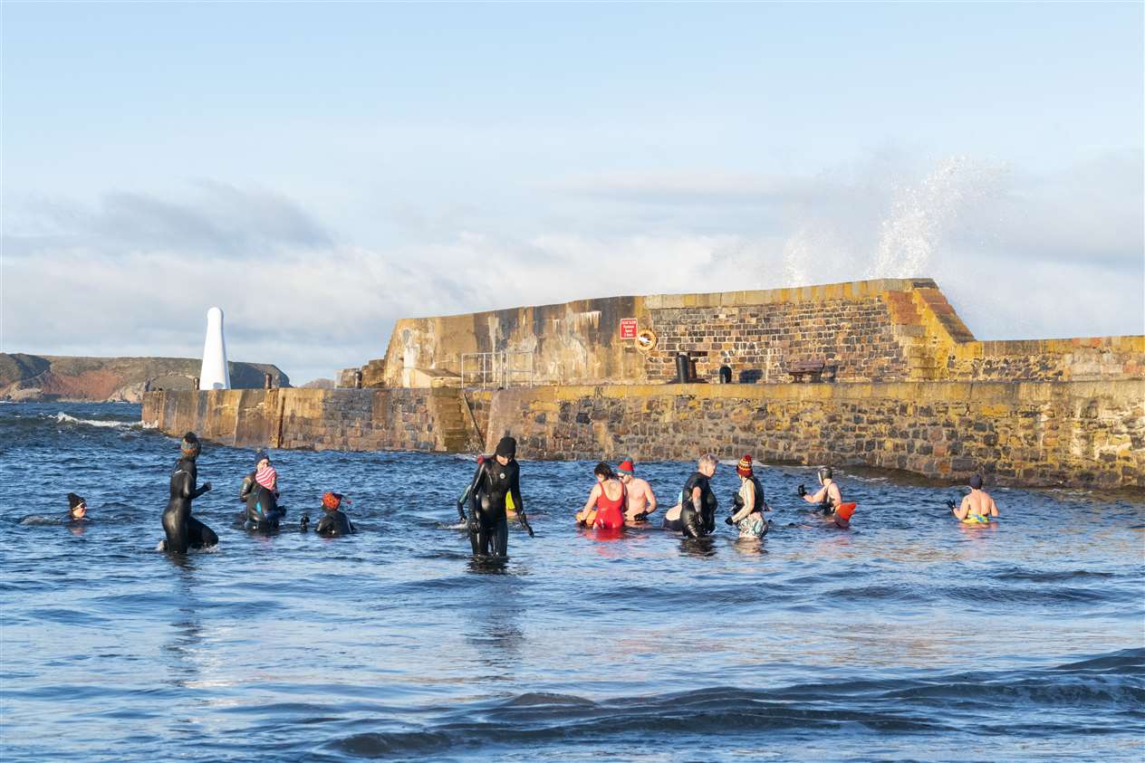 Rough seas meant the Boxing Day Dook was held in the safety of Cullen Harbour. Picture: Beth Taylor