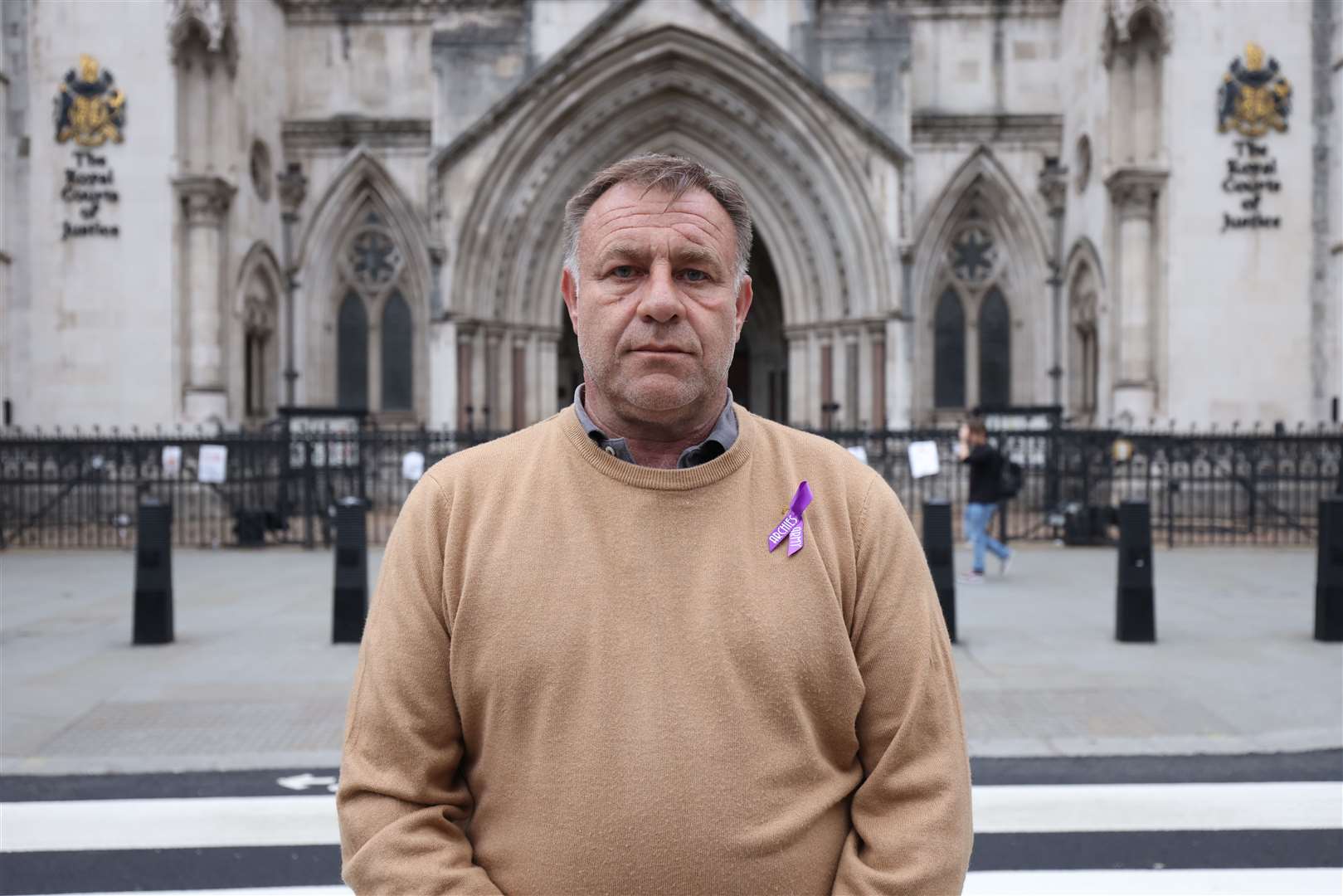 Father of Archie Battersbee, Paul Battersbee outside the High Court in central London (James Manning/PA)