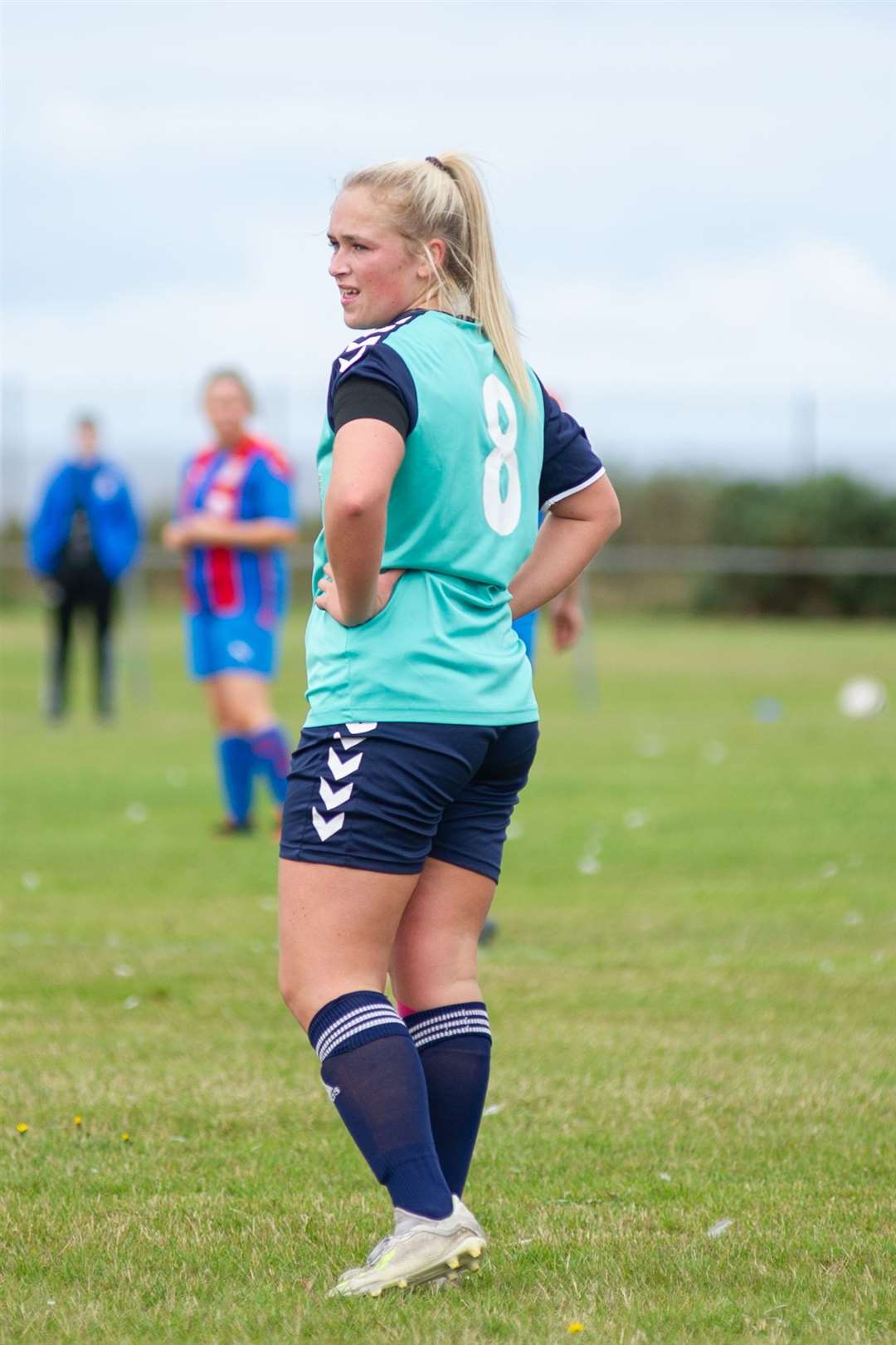 Emily McAuslan signed off her time with Buckie Ladies with a goal. Picture: Daniel Forsyth
