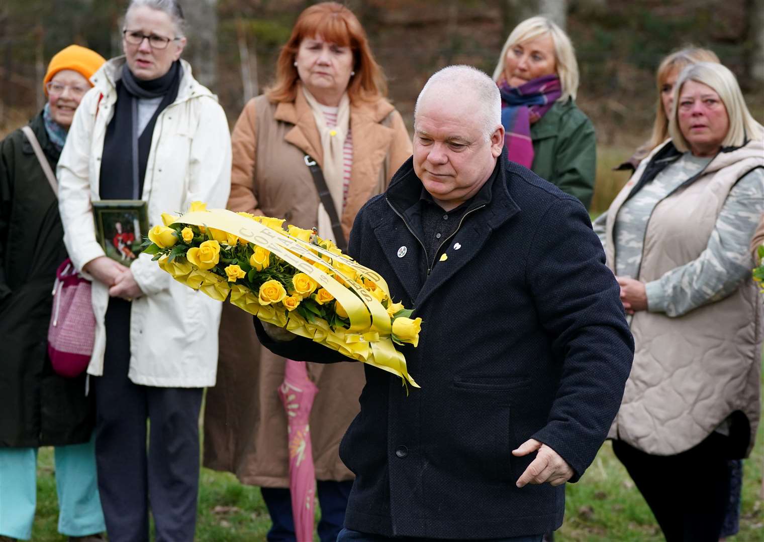 Peter McMahon was among those to lay a wreath (Andrew Milligan/PA)