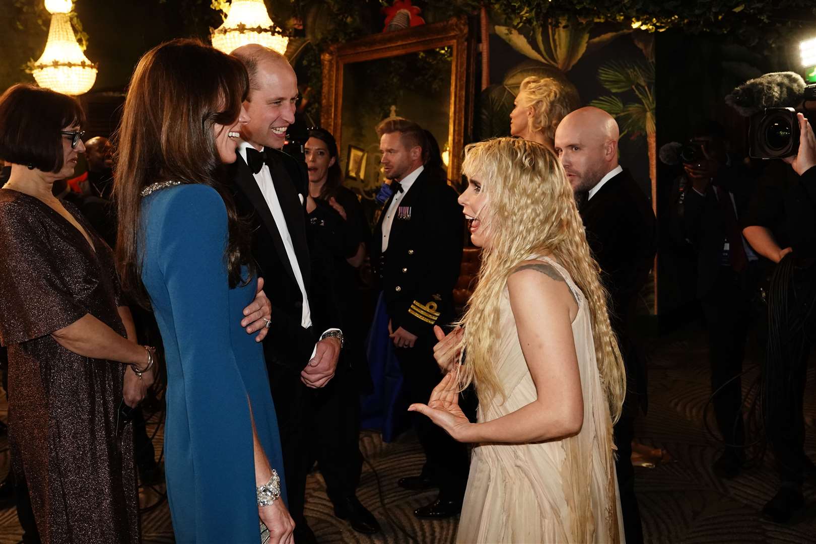 The Prince and Princess of Wales meeting Paloma Faith (Aaron Chown, PA)