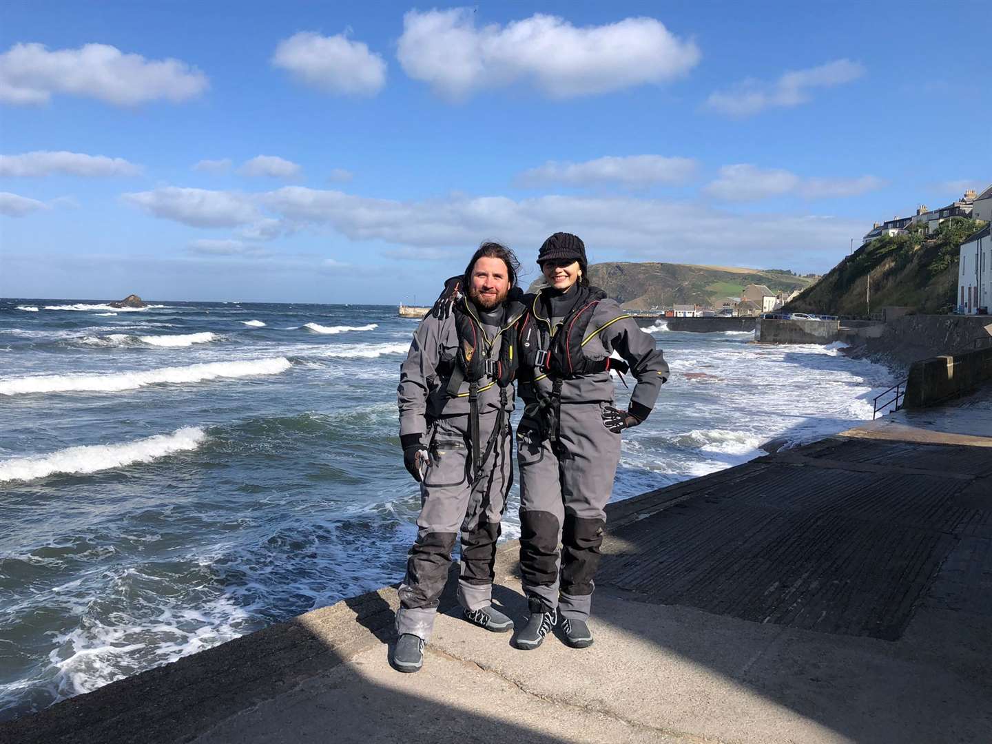 Husband and wife filmmaking team Greg and Felicity Chapman filmed with the Cetacean Research and Rescue Unit in Gardenstown.