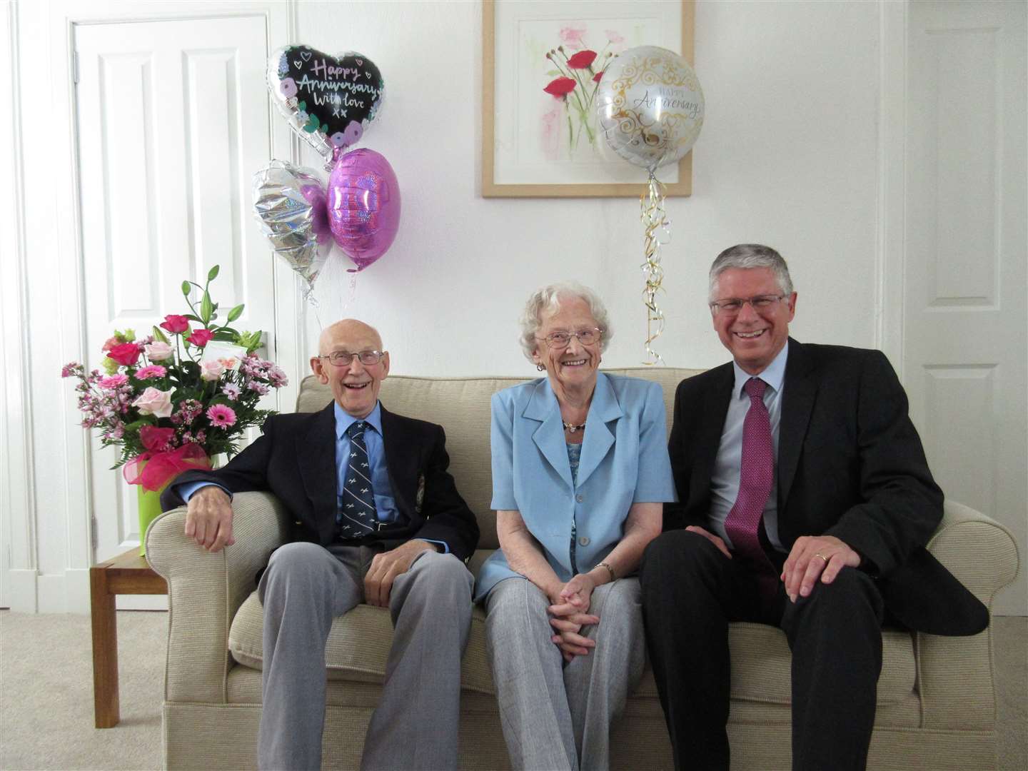 Chrissie and Charlie Murray celebrate their 70th wedding anniversary. They were visited by Lord Lieutenant of Banffshire Andrew Simpson during their special day.