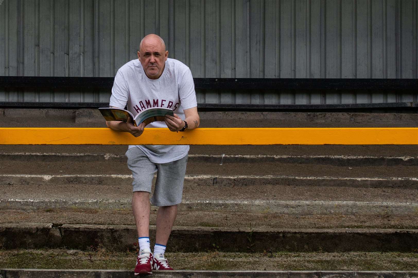 George Mackie, author of Eyes to the Ground, a picture book detailing Huntly FC's away games during the 2019-20 campaign.