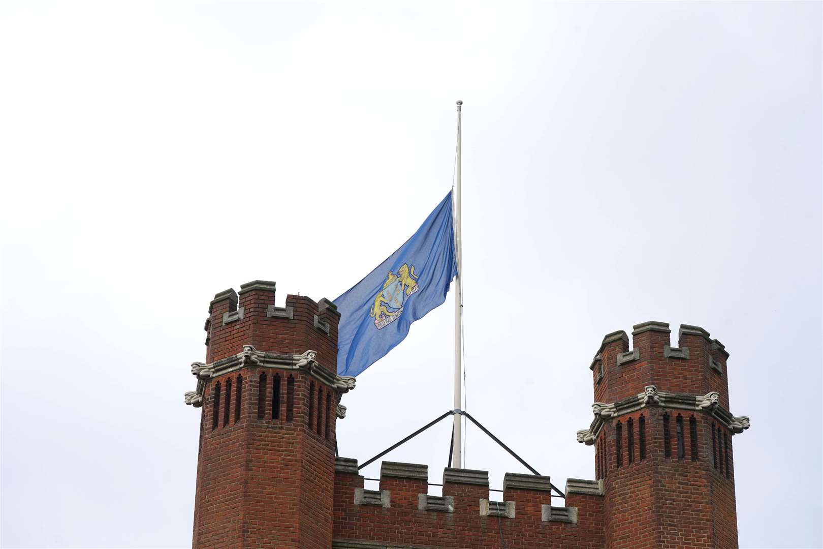 A flag is flown at half-mast at Bancroft’s independent school in east London (Ian West/PA)