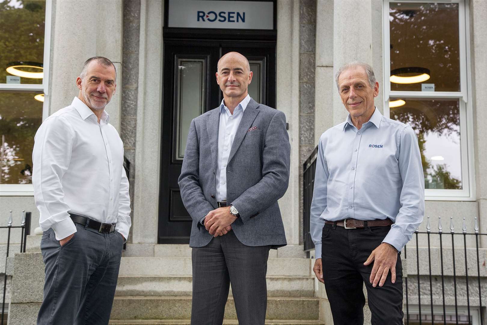 Martin Nesbitt (Head of Engineering), Bryn Roberts (Technical Manager) and Paul Birkinshaw (Business Development Manager) outside new premises