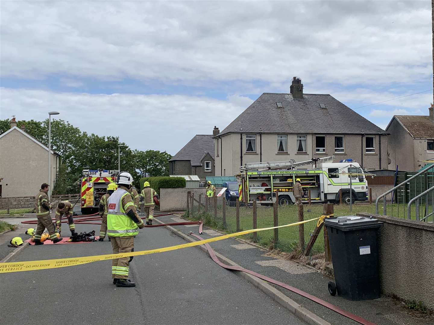 Four fire crews attended the incident in Banff's Seafield Cresent.