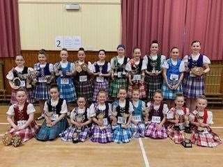 The event in Dufftown was attended by more than 130 dancers, pictured are the winners from the morning of the contest.