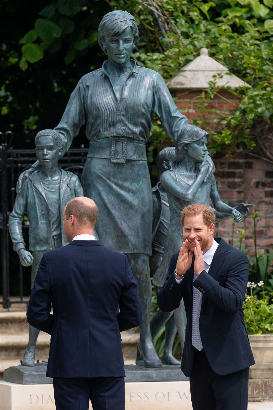 Harry made an effort to make his brother laugh at the ceremony (Dominic Lipinski/PA)