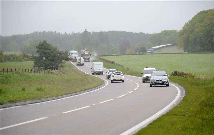 The A96 at Lhanbryde.