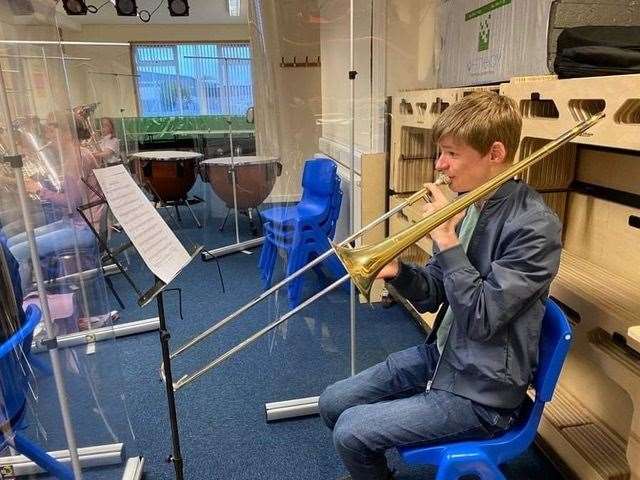 Euan Adams on trombone.
