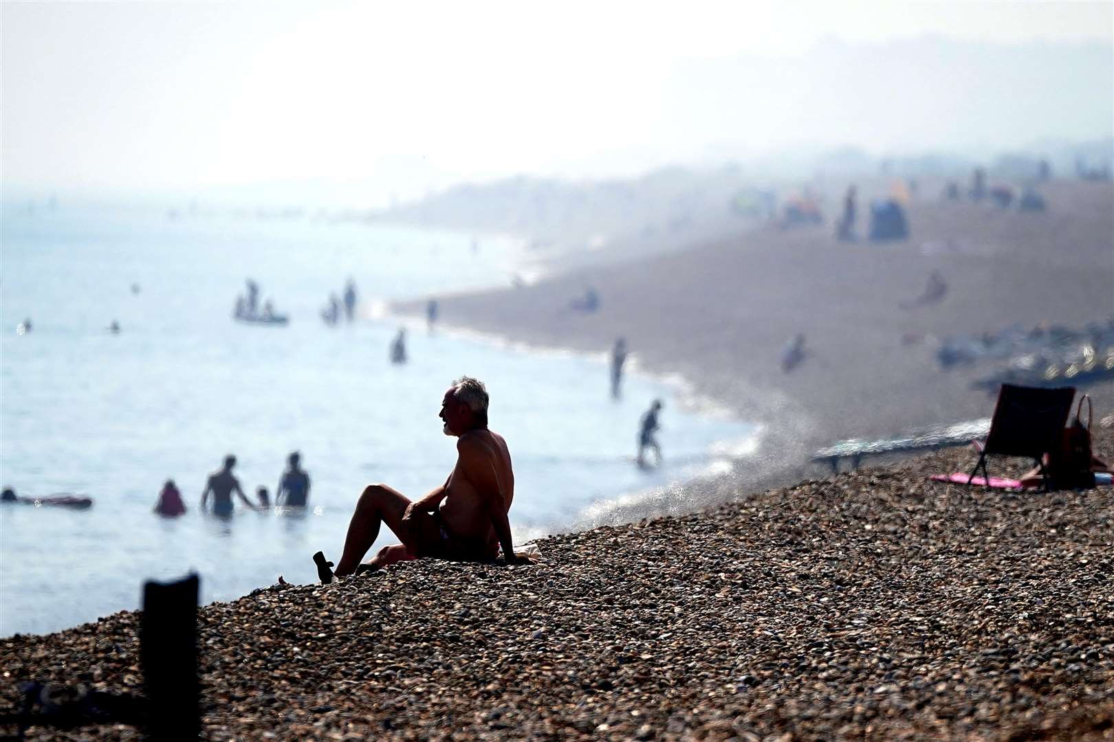 Last week’s heatwave broke the record for the most consecutive days with temperatures above 30C in September, with Saharan dust generating vivid sunsets and sunrises in the clear conditions (Victoria Jones/PA)