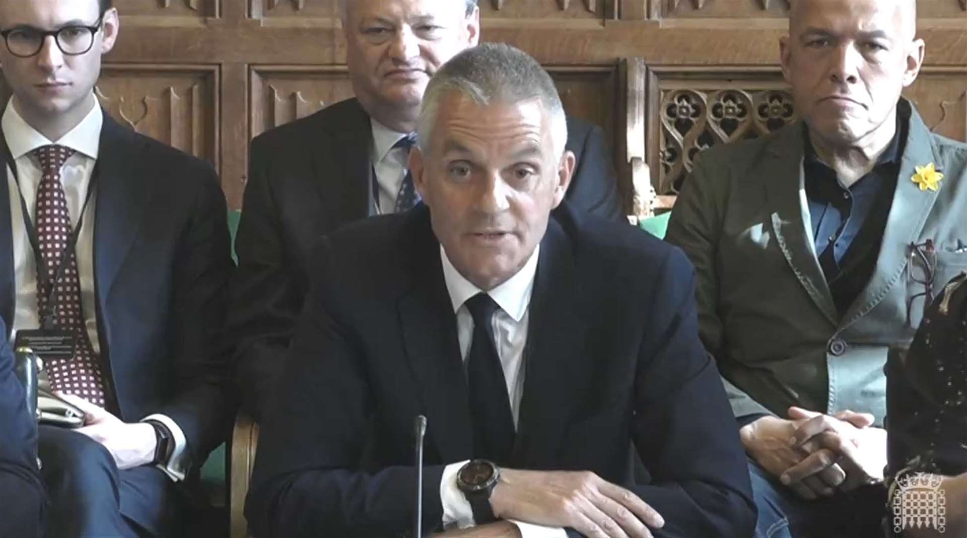 Tim Davie, director general of the BBC appearing before the Culture, Media and Sport Committee at the House of Commons (House of Commons/UK Parliament/PA)