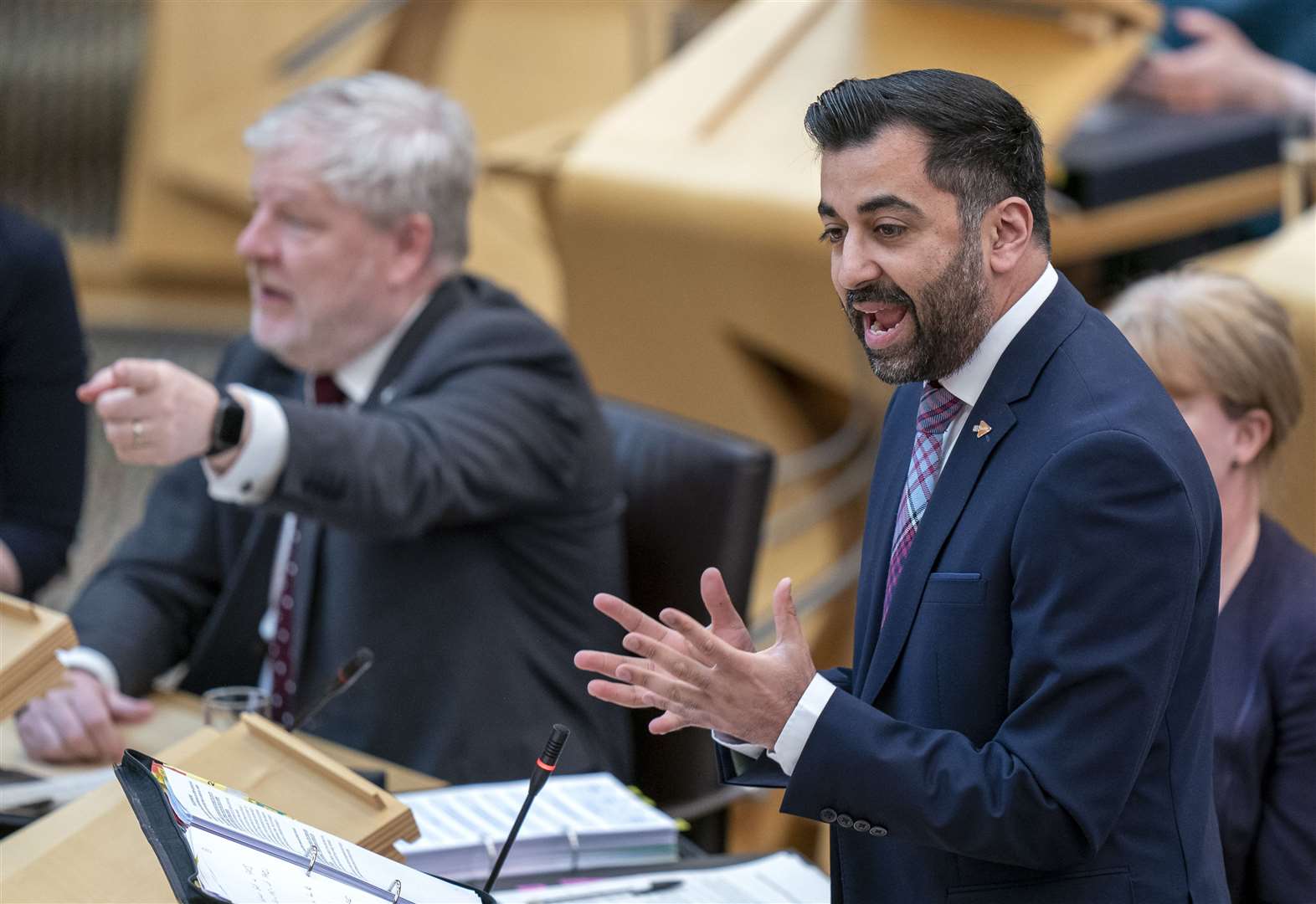 First Minister Humza Yousaf will be criticised by Douglas Ross during his speech to the Scottish Conservative conference (Jane Barlow/PA)