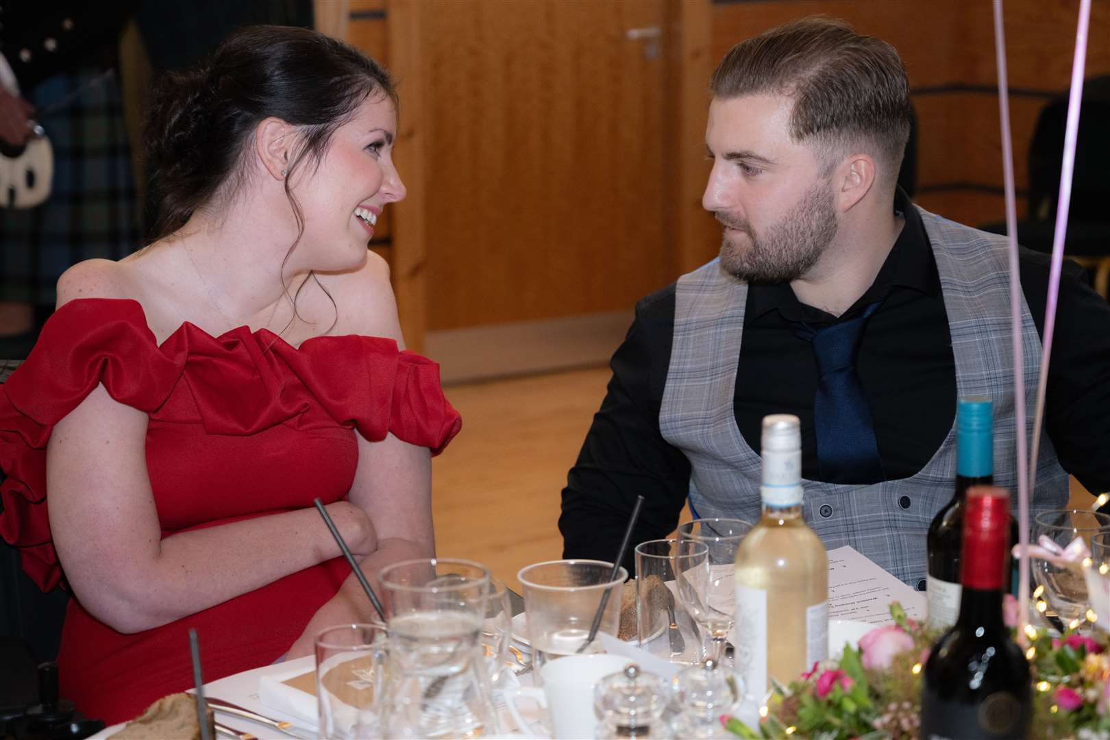 The eyes have it! Lucy and Tommy are lost in each other. Picture: Robbie Simpson, Isla Brig Images