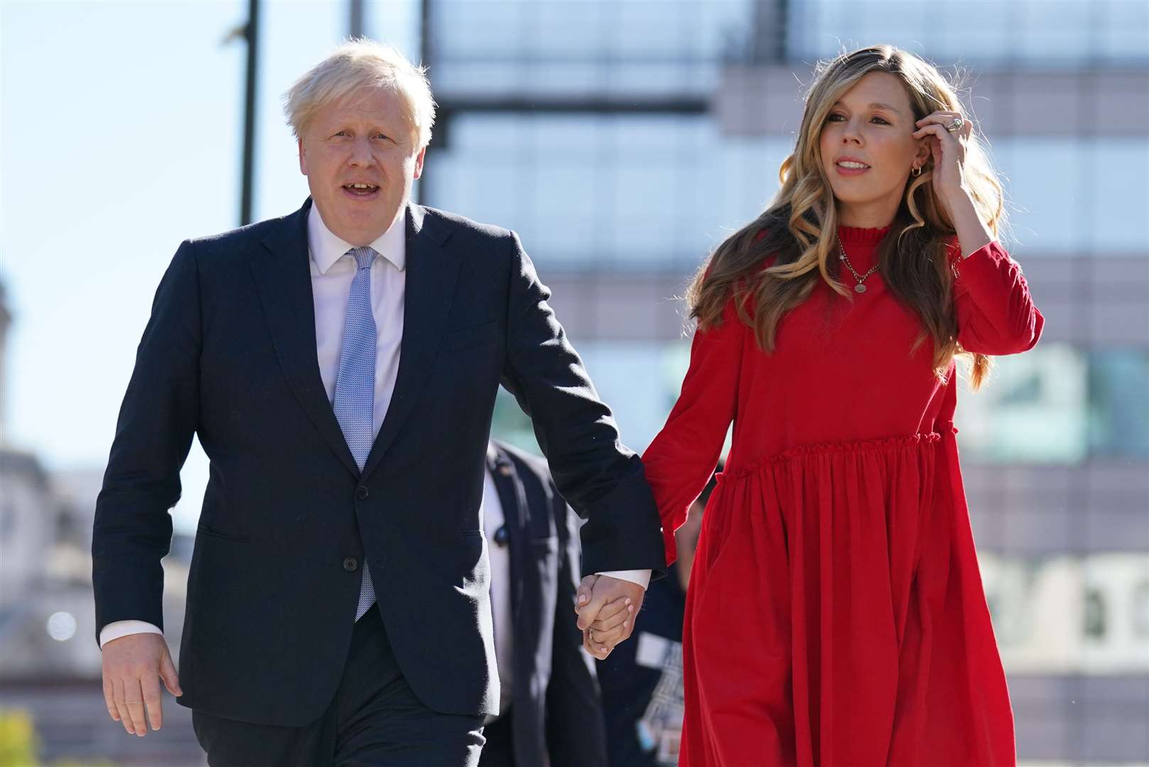 Prime Minister Boris Johnson and wife Carrie were fined over a birthday gathering (Jacob King/PA)