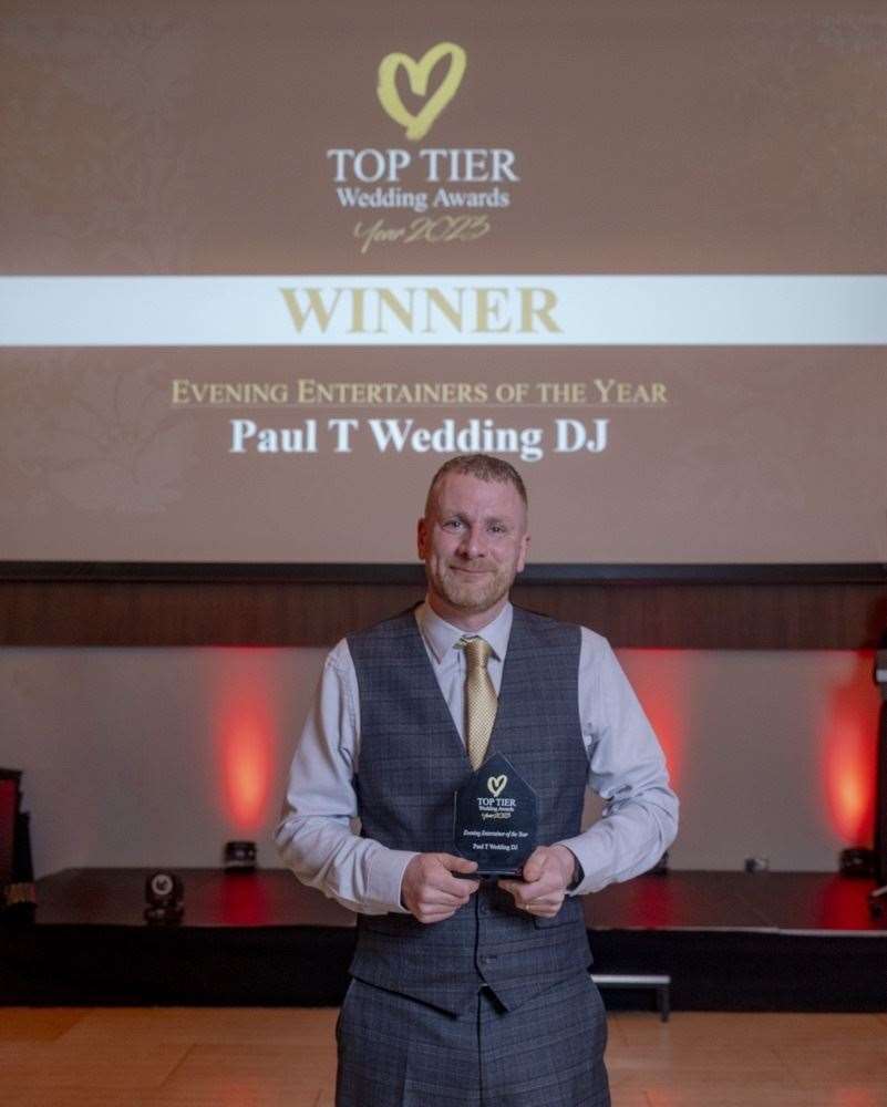 Paul Tough proudly shows off his first TTWA award. Picture: @aberdeenphoto.com